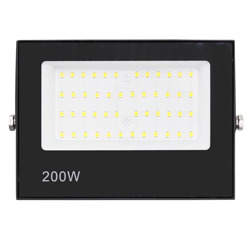 Kit 5 Refletor Led 200w Holofote Bivolt Prova Dágua Luz Frio