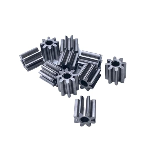 Bevel Gear Pinion Hardware Mechanical 10pcs 1M 8T 2.3mm 3.5mm Spur Gear Precision Micro Pinion DIY Motor Model 8 Teeth(3.5mm Thick-10mm)