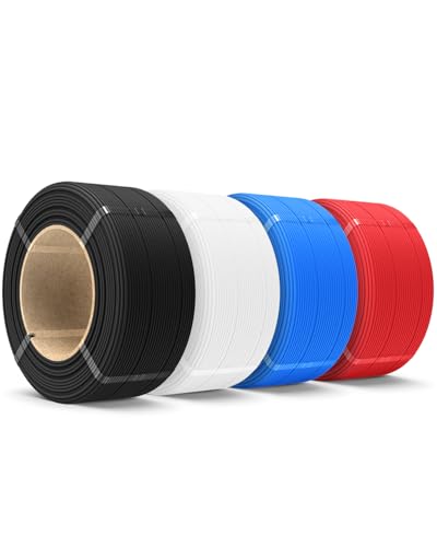Image of SUNLU 500g Matte PLA Filament Refill 1.75mm, 3D Printer Filament PLA Refil 4 Rolls, No-Spool Filament for Reusable Spools Compatible with Bambu Lab, Black /White /Red /Blue 2KG Total