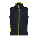 softshell 98/104 Kontrastfarbene Details CMP Weste In Light Softshell für Kinder-31a5044 Sportweste, B.Blue-Limegreen, 98