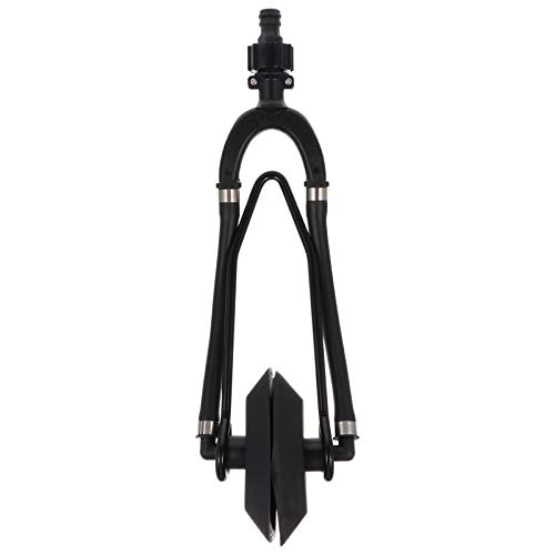BESPORTBLE Rinceur Universel Pour Moteur Bateau – Oreilles De Rinçage Rectangulaires, Cadre Acier Ressort, Raccord Tuyau Standard, Noir, Taille 30x17 Cm