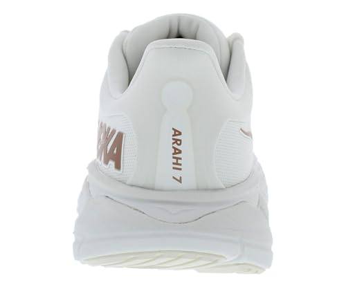 HOKA Arahi 7 Womens Shoes Size 6.5, Color: Blanc De Blanc/Rose Gold4