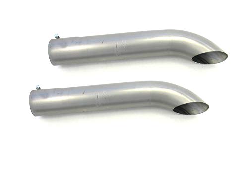 Image of Patriot Exhaust H3817 3-1 /2 inch Inlet /Outlet 20 inch Length Exhaust Turnout Silver