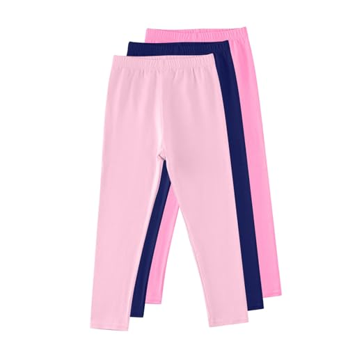3 Park Children's Leggings Cotton Solid Color Bottom Pants for Girls Wearing Soft Comfy Casual Leggings Outside3
