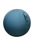 Alba - MHBALL B - Polychlorure de Vinyle - Résistant et Anti-éclatement - Ballon Assise Ergonomique Bureau - Bleu Canard