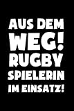 Rugby: Rugbyspielerin im Einsatz!: Notizbuch / Notizheft für Rugby Bekleidung A5 (6x9in) liniert mit Linien