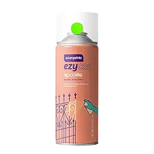 Asian Paints ezyCR8 Apcolite Enamel Multi-Surface DIY Spray Paint for Metal Wood Wall Fluorescent Green 125 g (200ml) Can