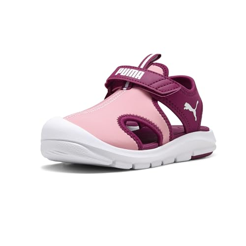 PUMA Unisex-Child Fun Racer Hook and Loop Sandals, Pinkscape-Berry- White AH25, 1, Little Kid