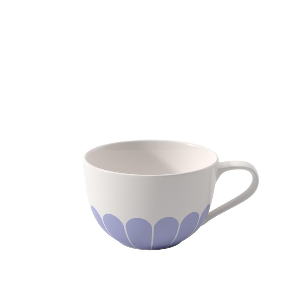 Villeroy & Boch – Fleur Cappuccino Cup, Dimensions: Approx. 14.5 × 11 × 7 cm, Blue, Dishwasher-Safe & Microwave-Safe, Floral Decor, Premium Porcelain Coffee Cup