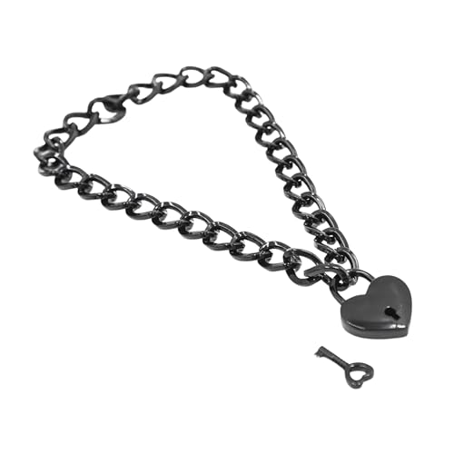 KINKWERK Abschließbare Halskette mit Schloss BASIC | Rostfreie Metallkette mit Herzschloss