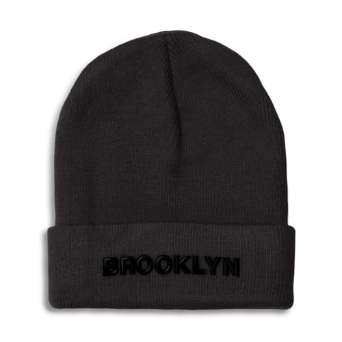Brooklyn NYC Beanie Skull Cap Unisex Black