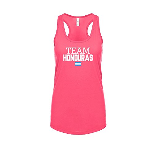 nobrand Honduras Women's Flag National Pride Woman Soccer Team Racerback Tank Top Tee T-Shirt (Women Raspberry L)