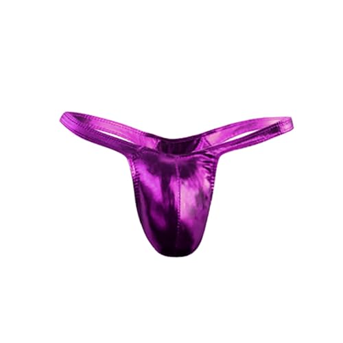 Photo de Mini slip pour homme, sous-vêtement boxer pour homme O, lilas, taille unique