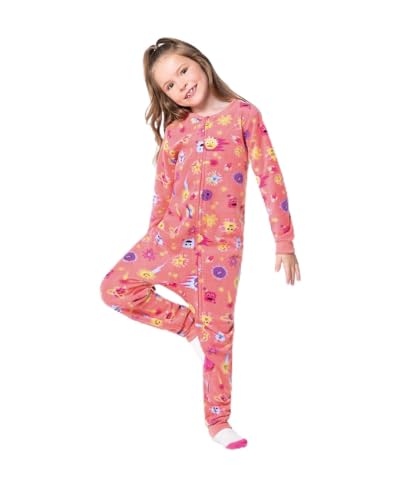 Pijama Macacão Infantil Unissex Estampado Em Soft Malwee Kids Rosa - 4