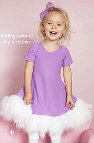 2 Yard Long, 6"-7" Height Marabou Turkey Fluff Feather Fringe Trim, Garment Accessories Feather Diy Decorative Material (Brown Color) #TOP7