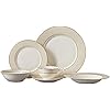 Lorren La Luna Bone China Dinnerware Set for 8 with Gold Accent