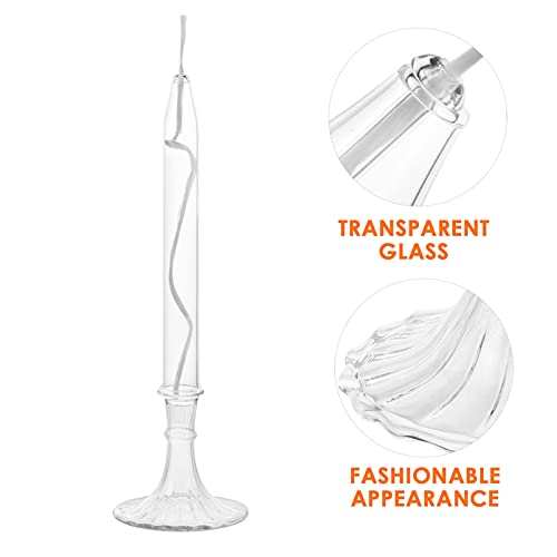 SOLUSTRE Lâmpada de Parafina de Óleo de Vidro Vela Recarregável Vela Vintage Querosene Romântica Can