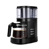 コーヒーメーカー 全自動 ミル付き【Makuake4000%達成!ずぼらな人でも本格的な1杯を】ドリップ式 豆・粉両対応 ペーパーレス 保温 お手入れ簡単 600ml 1度に4杯分 ステンレス コーヒーマシン コンパクト 法人 オフィス