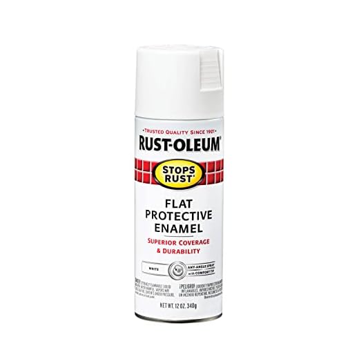 Rust-Oleum Stops Rust 7790830 Spray Paint, 12 Ounce (Pack of 1), Flat White, 12 Fl Oz