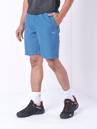 Image of Wildcraft Men's Solid Regular Fit Shorts| Mid Waist with Adjustable Drawcord