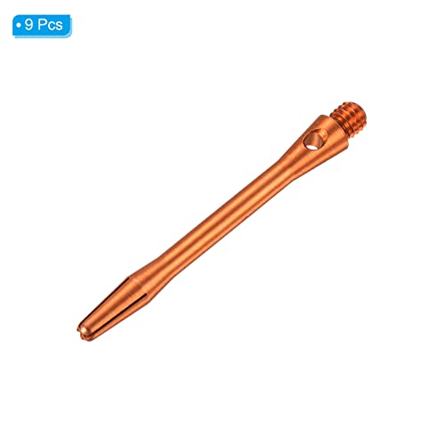 PATIKIL 35mm Aluminum Dart Shafts, Medium 2BA Thread Dart Stems Dart Accessories Throwing Fitting for Steel Tip - 9 Pack (Orange) - Image 3