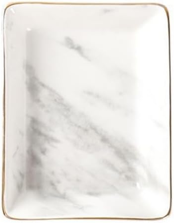 Nordic Marble Painting Phnom Penh Ceramic Storage Tray Organizer(22cm)