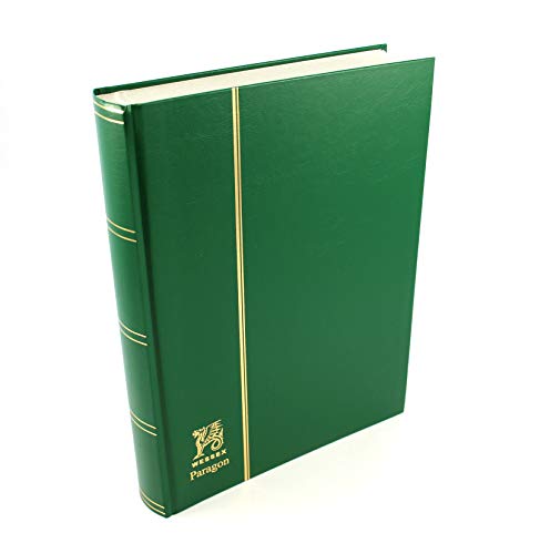 Green Wessex Paragon 32 page 64 side white page stamp stockbook