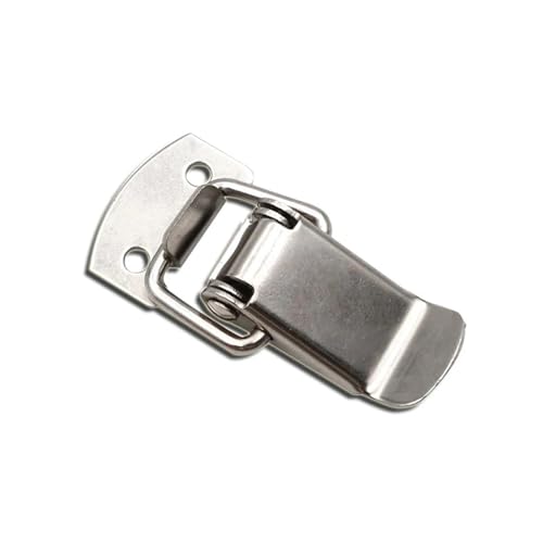 Stainless Steel Spring Buckle Hasp Latch 007 Tool Box Lock Iron Wooden Box Catch Duckbill Buckle Industrial Box Bag Sofa Buckle 1Pcs