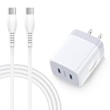 Samsung S25 Charger Fast Charging Cord Android Phone Charger Block 30W for Samsung Galaxy A17 A36 A56 A16 5G S25 Ultra A54 A15 A25 A35 S24FE S23Plus,Pixel 10 9a,2 Port USB C Wall Plug 6FT Type C Cable