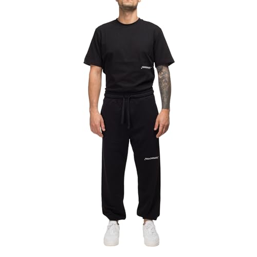 Pantalon noir en sweat de jogging décontracté coupe ajustée - 4