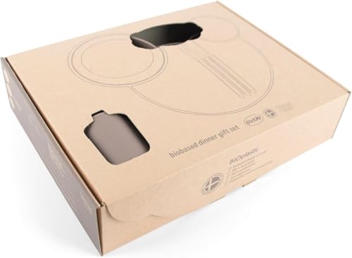 Dantoy Tiny Biobased Dinner Gift Set coffret vaisselle bébé Mocca 6200 - 5