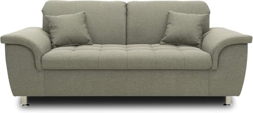 DOMO. collection Franzi Divano a 2 posti, ingegnerizzato Set da 2 Pezzi con Funzione Collo, Imbottitura Materiale: Legno Metallo Poliuretano Tessuto, Acciaio, 190x105x81 cm
