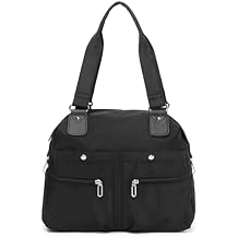 RNIEGA Tote Bag for Women Large Capacity Nylon Handbag Portable Zippered Casual Bag Multiple Color Purse for Travel, Work