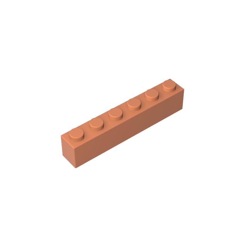 3009 Basic Bricks Brick 1x6 50 Pieces GDS-535 Compatible with Lego Building Blocks Color:Nougat โ image 1