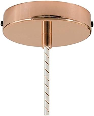 creative cables Hanglamp Made in Italy compleet met textielkabel, lampenkap van keramiek vlak en metalen afwerking - met lamp, wit glanzend photo 3