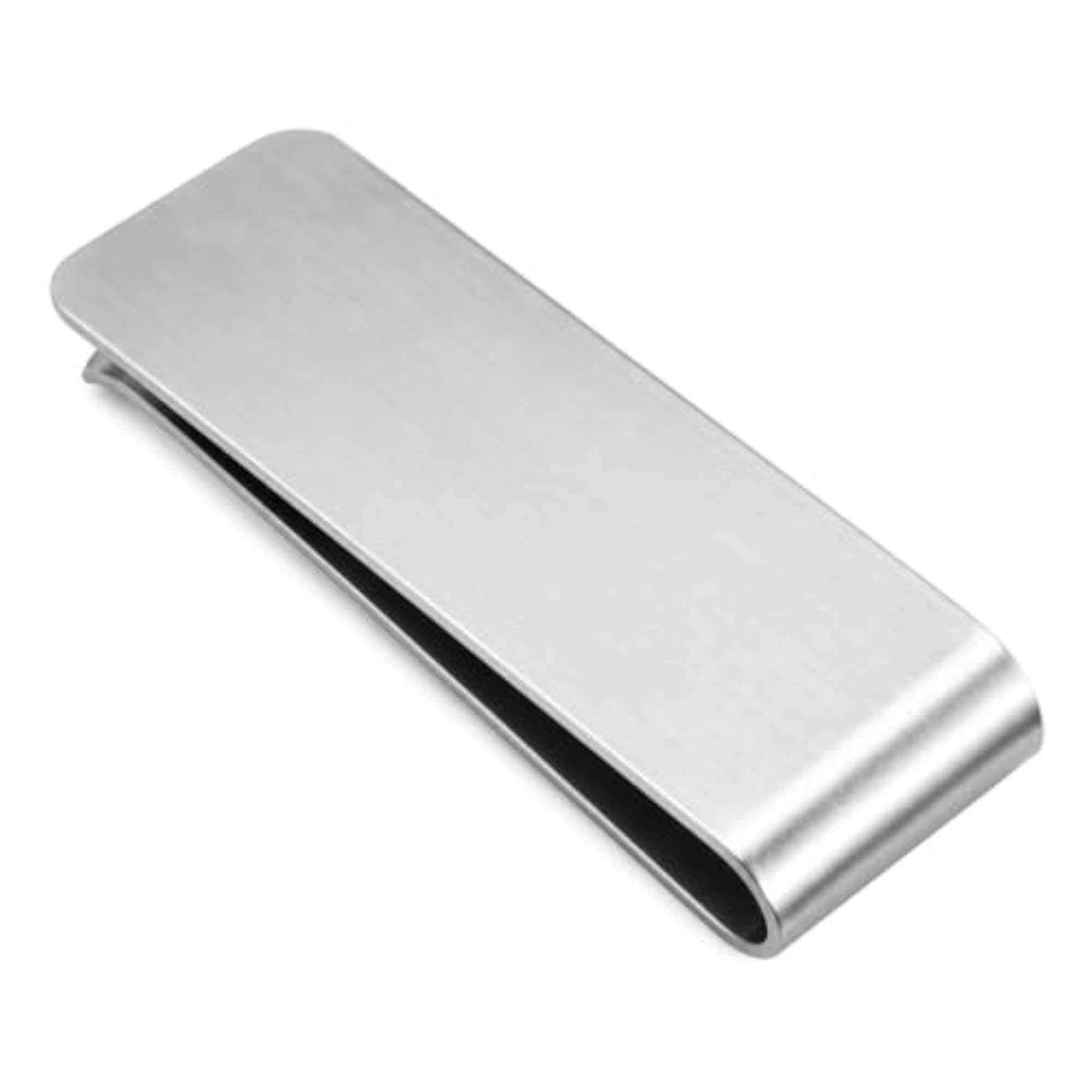 Modern Stainless Steel Money Clip Wallet, Slim Cash Holder