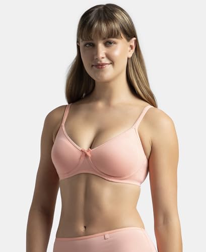 Image of Jockey 1722 Women Wirefree Non Padded Super Combed Cotton Elastane Stretch Medium Coverage Everyday Bra with Concealed Shaper Panel