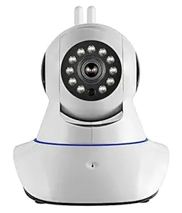 FAVONE V380 Pro HD Smart WiFi Wireless IP CCTV Security Camera with 2 Way Audio, Night Vision, Support 64 GB Micro SD Card Slot (White)