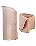 Makeup Brush Case Travel Makeup Brush Organizer Bag Portable Makeup Brush Holder Professional Cosmetic Artist Essentials Storage Bag Stand-up Foldable Makeup Tools Organizer