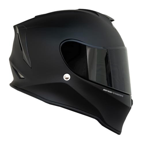 Capacete de Moto Mormaii New Pro Preto Fosco Fechado Original Com Viseira Fumê + Transparente (54)