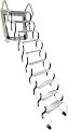 LYNMTPJ Concertina Loft Ladder Alloy Attic Access Ladder Alloy Steel Attic Stairs Non-Slip Steps Folding Ladder Pull Down Attic Ladder Home Telescoping Ladder (2.8)