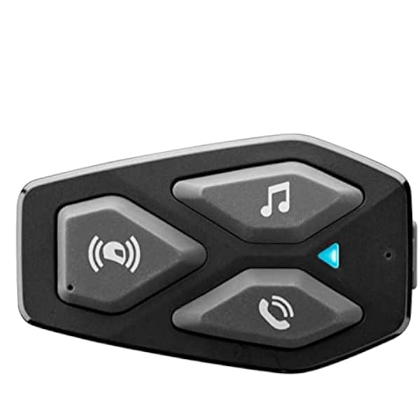 INTERPHONE Com3 | pojedynczy | Bluetooth 5.1 interkom motocyklowy Bluetooth 5.1 kask motocyklowy, słuchawki 32 mm, zastosowanie motocyklowe, odległość 500 m, autonomia 10 godzin, muzyka, GPS
