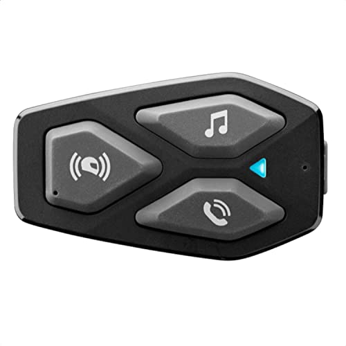 INTERPHONE Com3 | pojedynczy | Bluetooth 5.1 interkom motocyklowy Bluetooth 5.1 kask motocyklowy, słuchawki 32 mm, zastosowanie motocyklowe, odległość 500 m, autonomia 10 godzin, muzyka, GPS