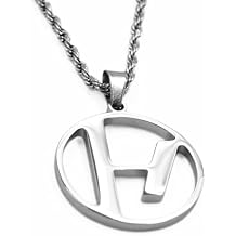 Stainless Steel H Necklace, Custom Chain Necklace, Punk Rock Metal Pendant Titanium Jewelry, Gift Choice