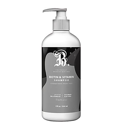 Brandon Martinez Biotin Vitaminschampo för hårväxt, Sulfatfritt Schampo för tunt hår med Aloe Vera, gurka & Pro-vitamin B5 b produkten 500ml