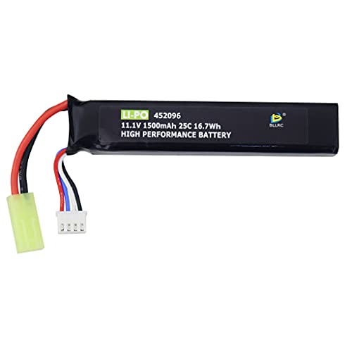 Fytoo 3S 11.1V 1500mAh 452096 Lithium Battery with Odamiya Connector Suitable for Airsoft G36C, CAR15, MP5A5, M249, MC51, FNP90, G3A4 Upgrade Modification Toy Electric Guns, Air Guns, Rifles