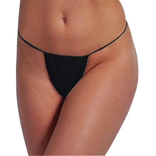 ForPro Professional Collection Disposable Bikini Panties, Non-Woven Underwear, Individually-Wrapped, One Size Fits Most, Black, 50-Count