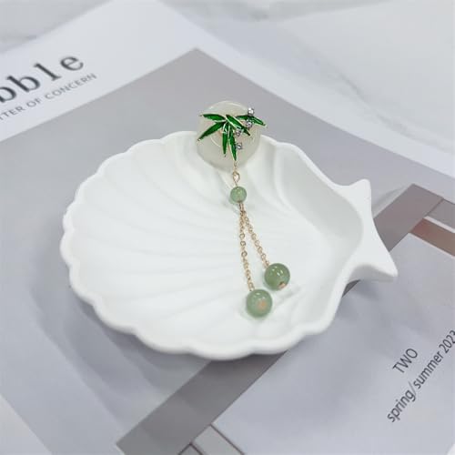 Broche feuille de jade en cristal vert, cadeau familial idéal