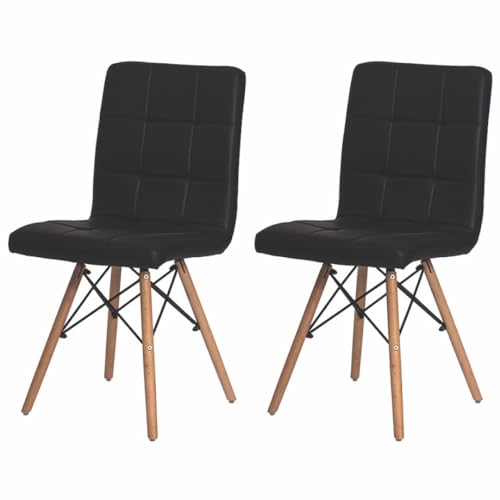 Conjunto Kit 02 Cadeiras Estofada Para Cozinha Mesa de Jantar Madeira Gomos Confortável