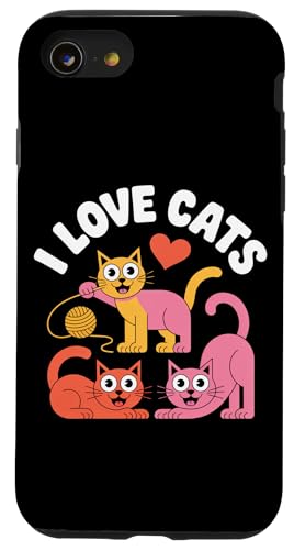 I Love Cats n[g 킢Ђ X}zP[X iPhone SE (2020) / 7 / 8 p